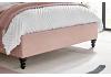 3ft Single Roz pink fabric, buttoned upholstered bed frame bedstead 3